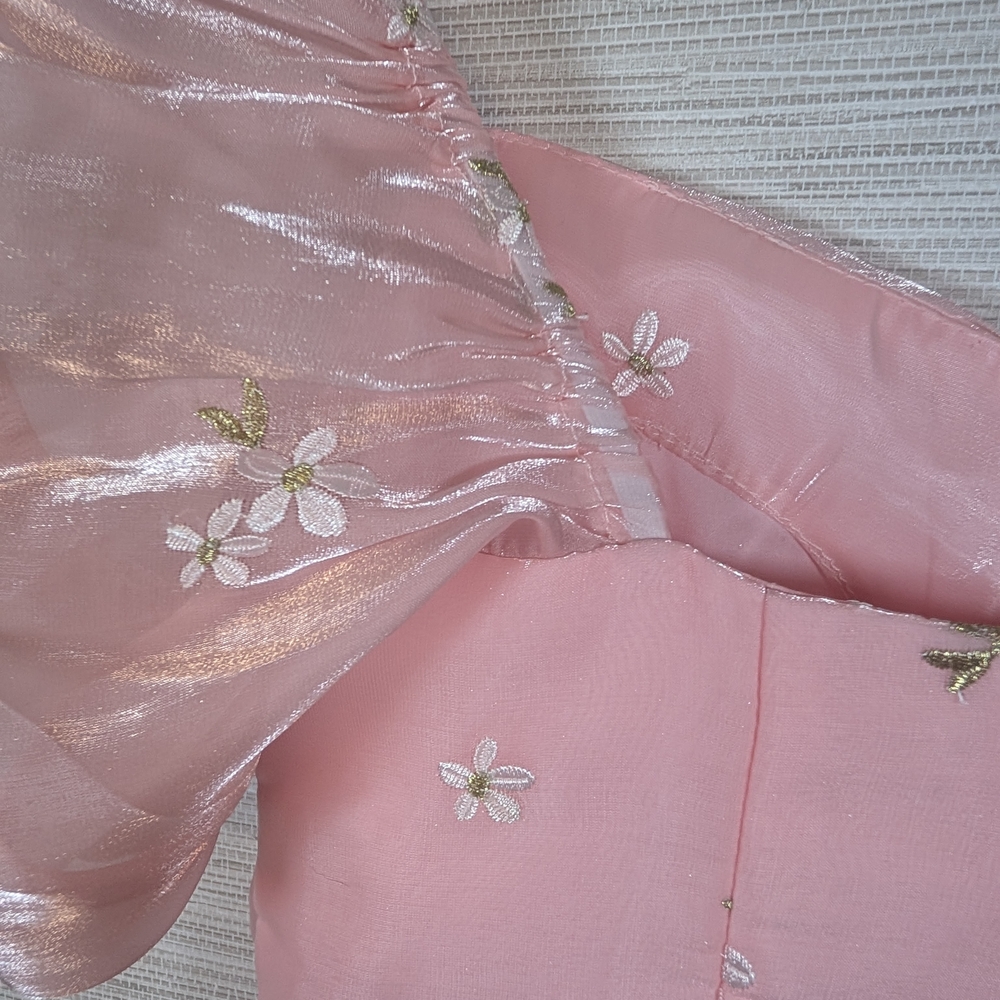 x REVOLVE Skylark Mini Dress in Pink Flower Embroidery Amanda Uprichard Small - Picture 11 of 14